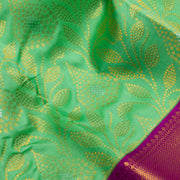 Parrot Green Brocade Kanjivaram Silk Saree