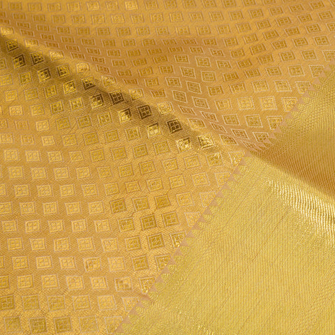 Golden Colour Pure Kanjivaram with Tissue Brocade Silk Saree
