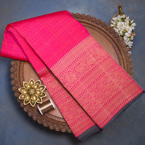 Pink Traditional Kanjivaram Silk Saree