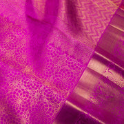Magenta Pink Pure Kanjivaram Brocade Silk Saree