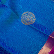 Bright Blue Kanjivaram Silk Saree
