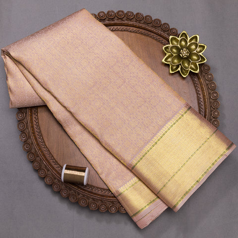 Blush Pink Kanjivaram Brocade Silk Saree