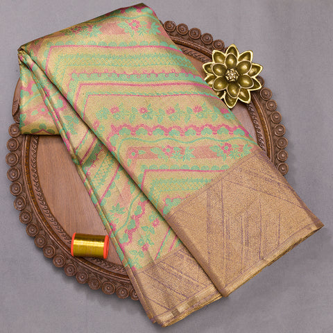 Gold Exclusive Designer Kanjivaram Tissue Silk Saree
