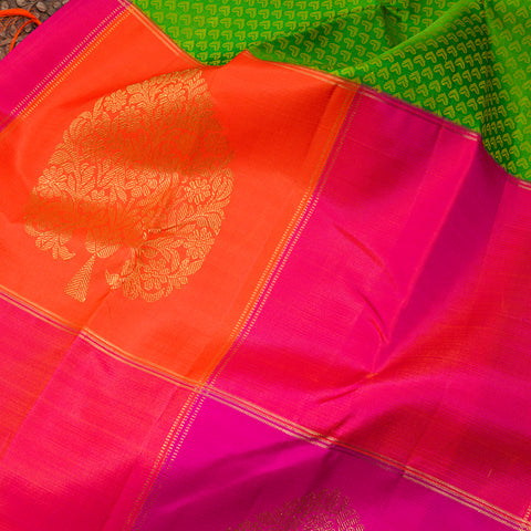 Multi Colour Pure Kanjeevaram Silk Saree