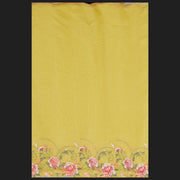 Mustard Unstitched Chanderi Silk Dress Material