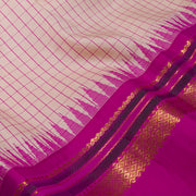 Cream Pure Kanjivaram Saree