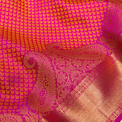 Dark Pink Pure Kanjivaram Jacquard Saree