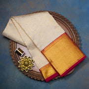 Ivory Kanjivaram Silk Saree